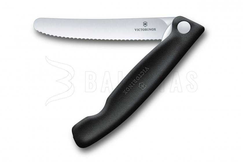 Coltello chiudibile per verdure Victorinox lama ondulata Nero
