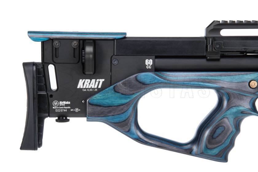 Carabina ad aria compressa AirMaks Krait WX 700cc 6,35mm Blue Lamino