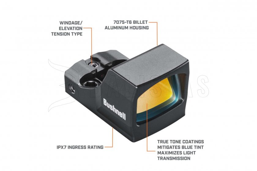 Mirino a punto rosso Bushnell RXC-200 Compact 1x21 reflex nero