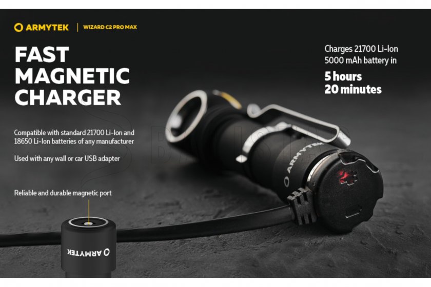 Lampada frontale Armytek Wizard C2 Pro MAX Luce fredda