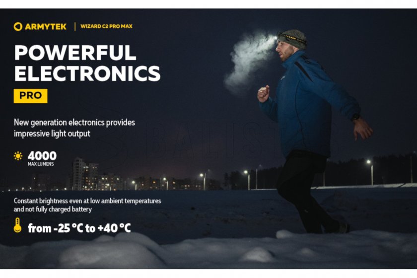 Lampada frontale Armytek Wizard C2 Pro MAX Luce fredda