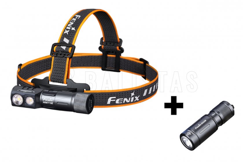 Set lampada frontale Fenix HM71R e torcia Fenix E02R