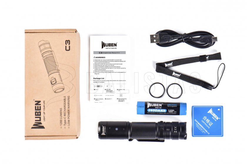 Torcia elettrica Wuben C3