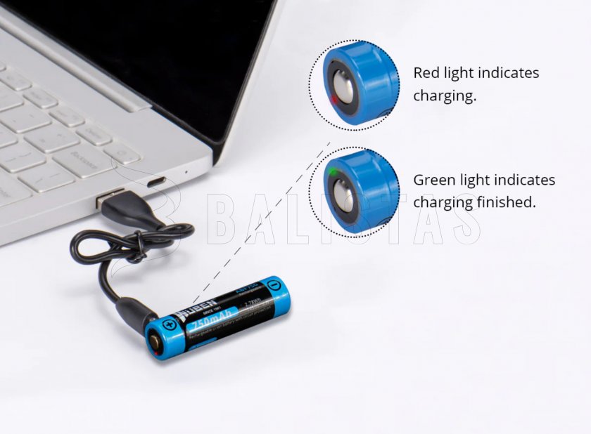Batteria Wuben 14500B Li-Ion 750mAh