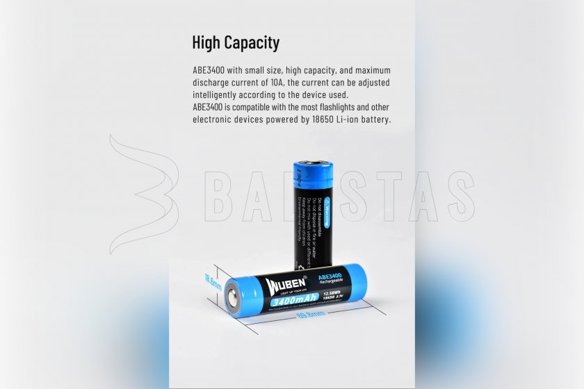 Batteria Wuben 3400B x Li-Ion 3400mAh