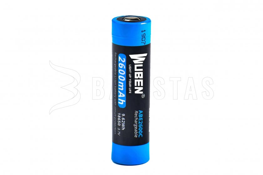 Batteria Wuben 2600B/18650 Li-Ion 2600mAh