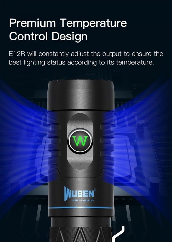 Torcia elettrica Wuben E12R nero