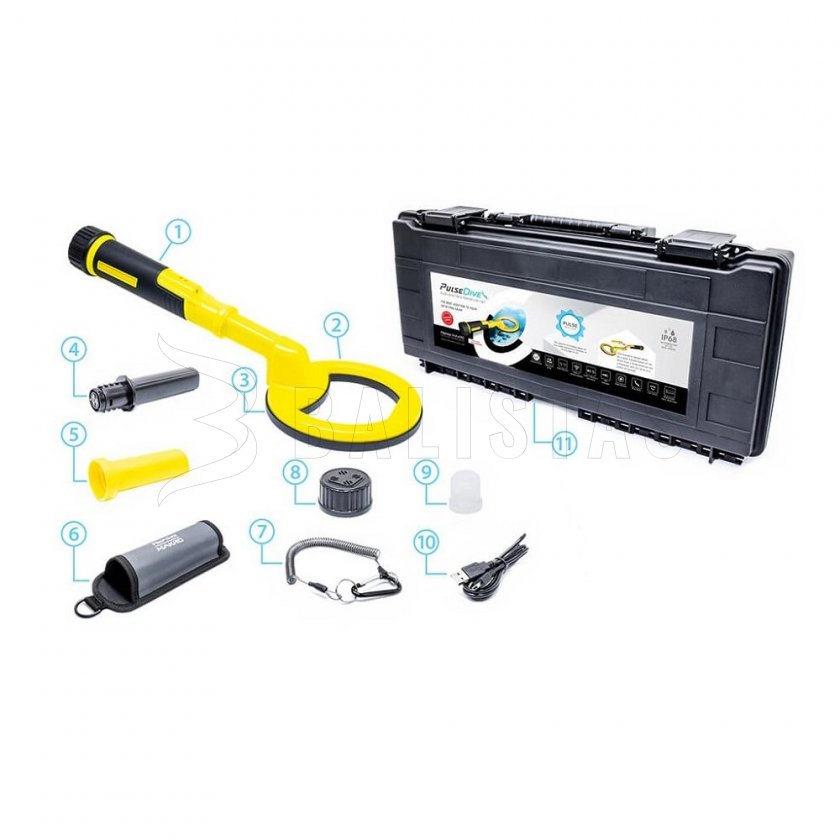 Metal detector manuale subacqueo Nokta PulseDive Scuba giallo