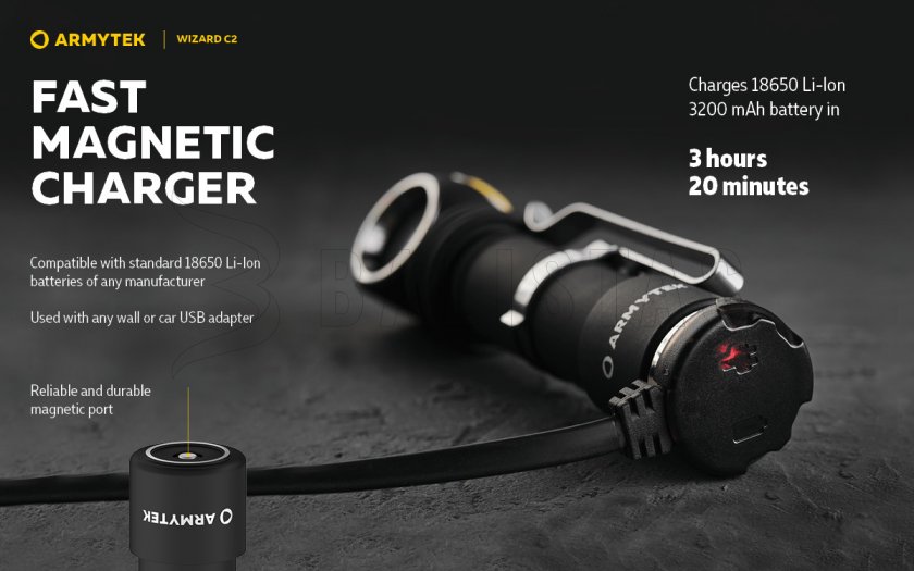 Armytek Wizard C2 Lampada frontale a luce calda