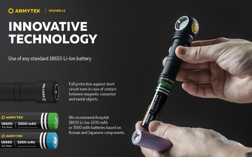 Armytek Wizard C2 Lampada frontale a luce calda