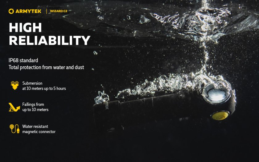 Armytek Wizard C2 Lampada frontale a luce calda