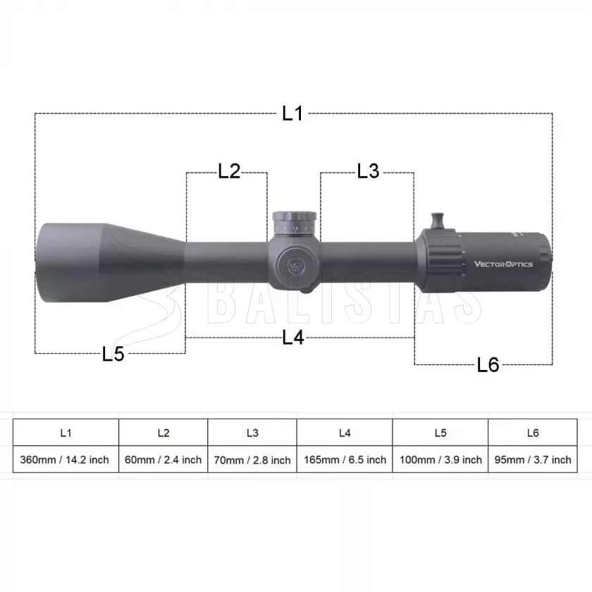 Cannocchiale Vector Optics Marksman 6-24X50 FFP MRAD