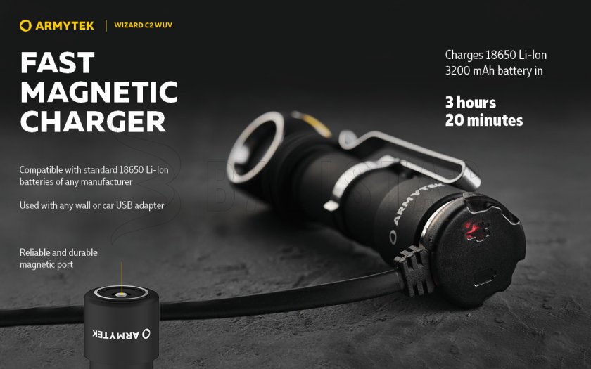 Lampada frontale Armytek Wizard C2 WUV