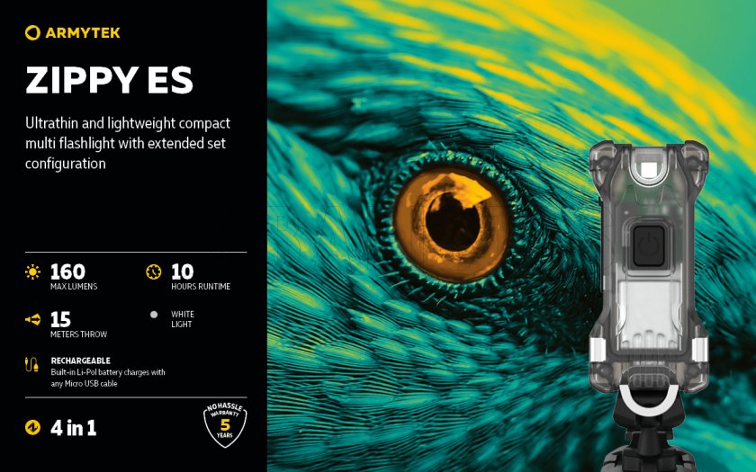 Armytek Zippy ES Portachiavi grigio