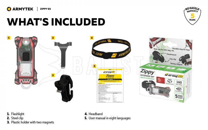 Armytek Zippy ES Portachiavi grigio