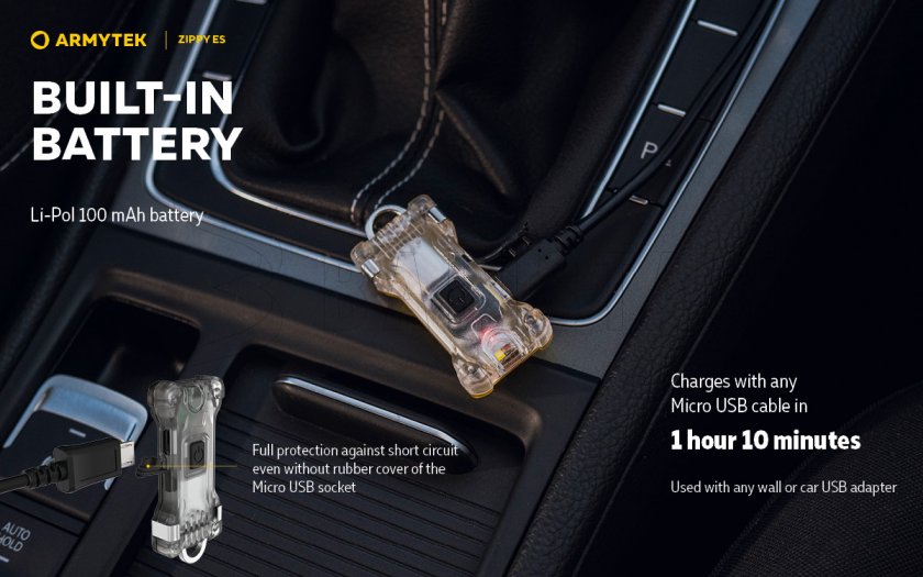 Armytek Zippy ES Portachiavi grigio