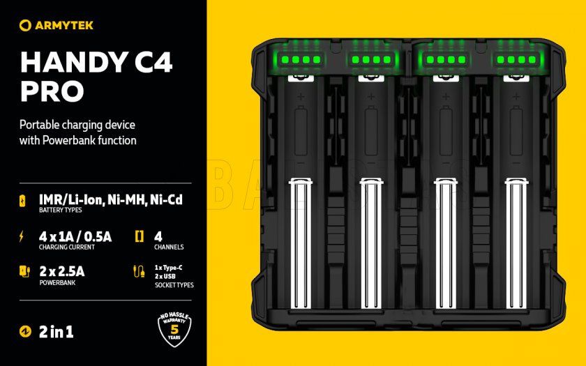 Caricabatterie Armytek Handy C4 Pro