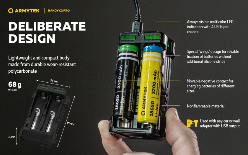 Caricabatterie Armytek Handy C2 Pro