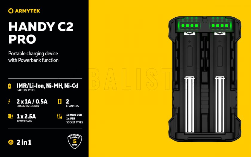 Caricabatterie Armytek Handy C2 Pro