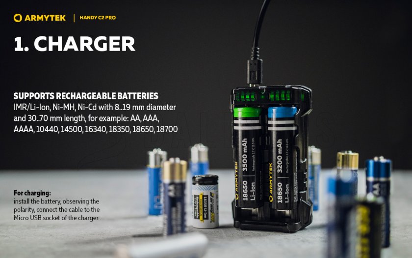 Caricabatterie Armytek Handy C2 Pro
