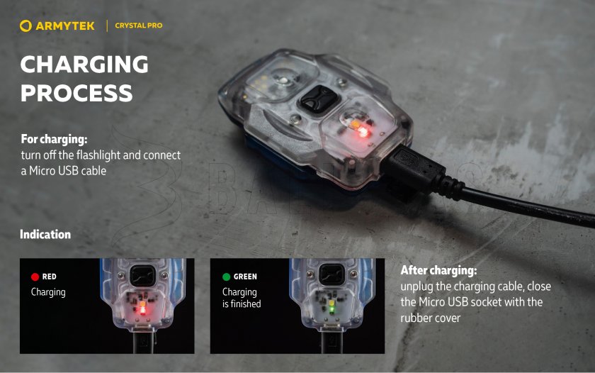Torcia multifunzione Armytek Crystal Pro - grigio