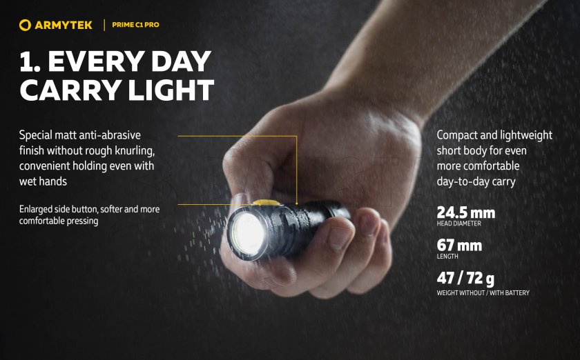 Torcia Armytek Prime C1 Pro luce calda
