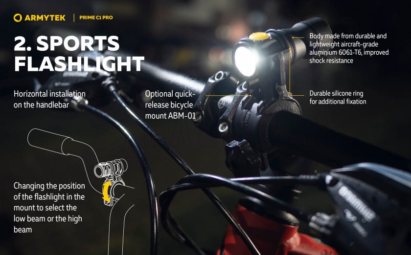 Torcia Armytek Prime C1 Pro a luce fredda