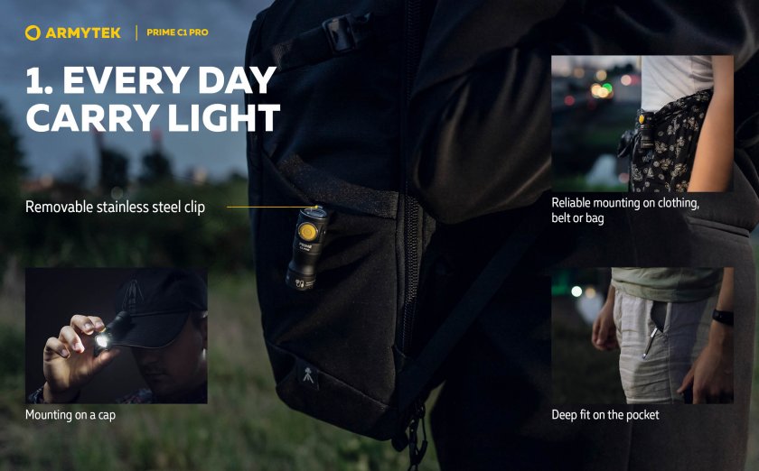 Torcia Armytek Prime C1 Pro a luce fredda
