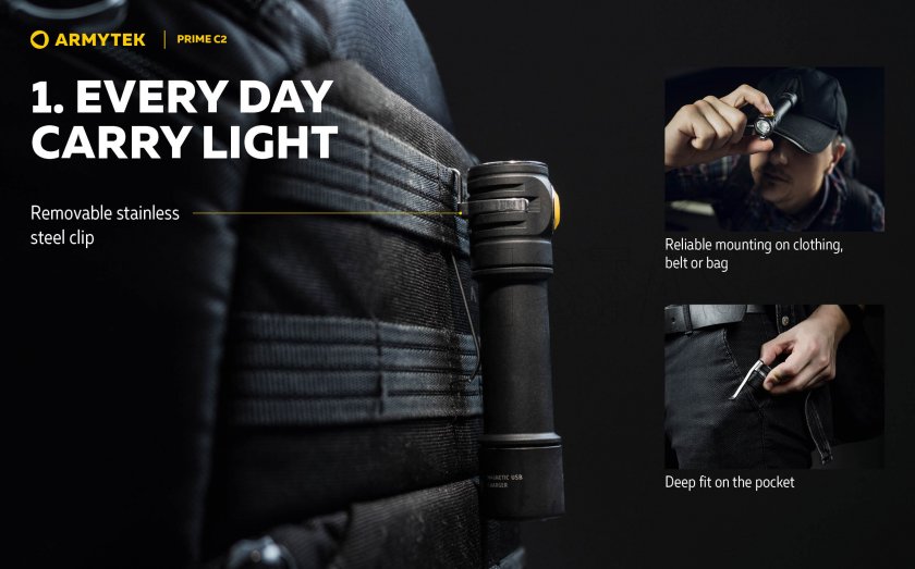 Torcia Armytek Prime C2 - luce calda