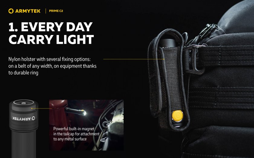Torcia Armytek Prime C2 - luce calda