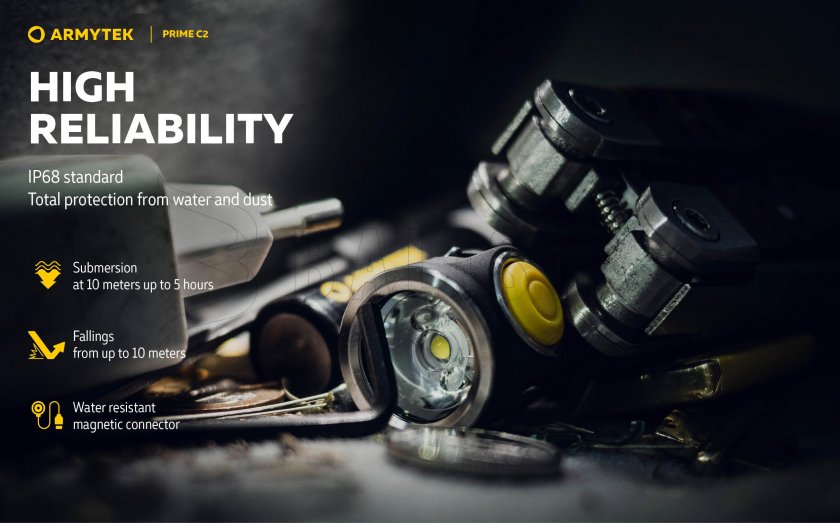 Torcia Armytek Prime C2 - luce calda
