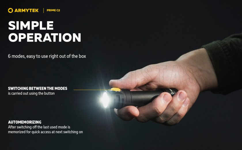 Torcia Armytek Prime C2 - luce calda