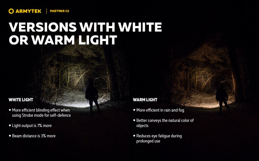 Armytek Partner C2 Torcia tattica a luce calda