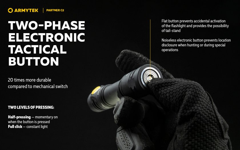 Armytek Partner C2 Torcia tattica a luce calda