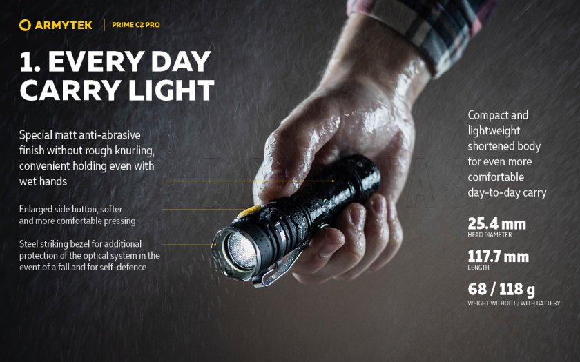 Torcia Armytek Prime C2 Pro v4 Luce fredda