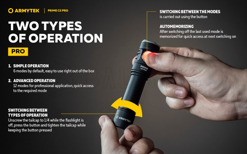 Torcia Armytek Prime C2 Pro v4 Luce fredda