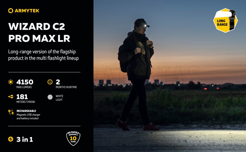 Torcia Armytek Wizard C2 Pro MAX LR a luce fredda