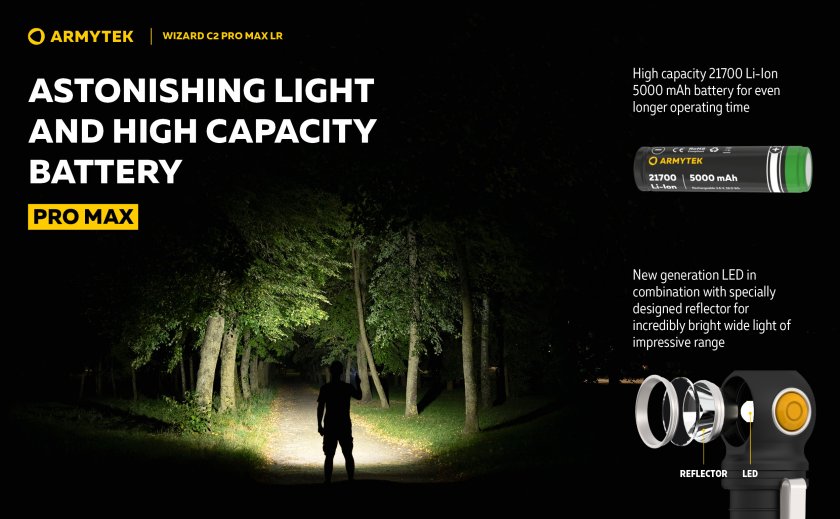 Torcia Armytek Wizard C2 Pro MAX LR a luce fredda