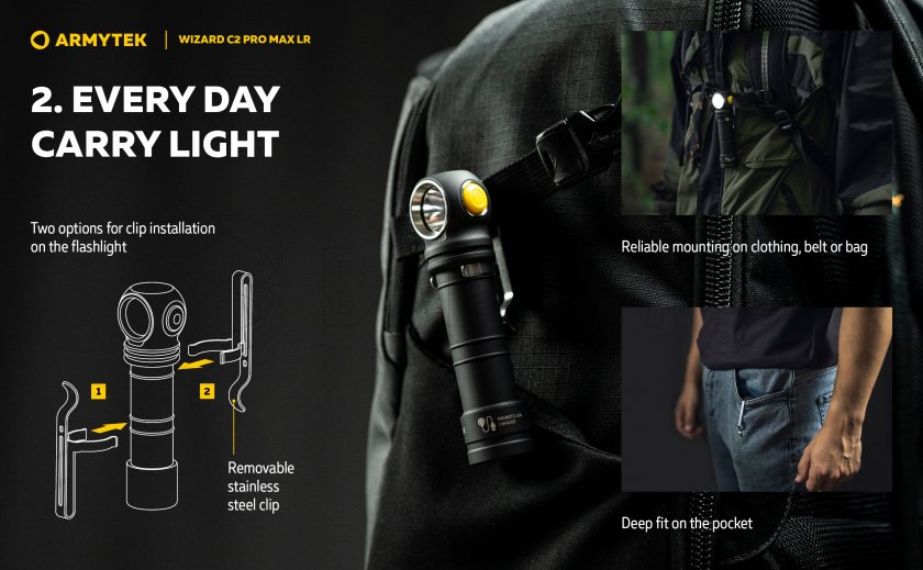 Torcia Armytek Wizard C2 Pro MAX LR a luce fredda