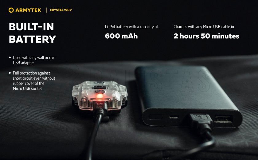 Torcia multifunzione Armytek Crystal - grigia UV