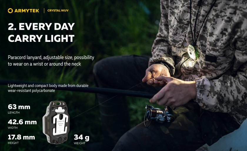 Torcia multifunzione Armytek Crystal - grigia UV