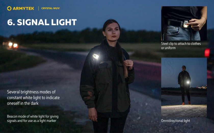 Torcia multifunzione Armytek Crystal - grigia UV