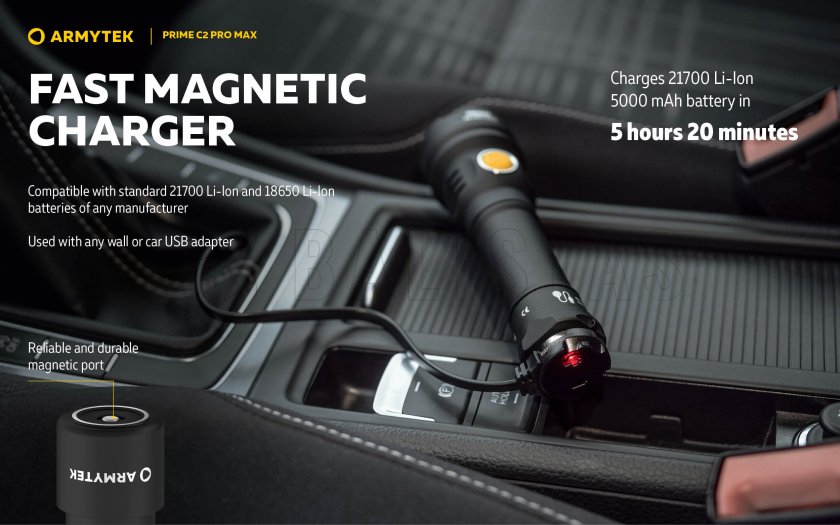 Torcia Armytek Prime C2 Pro Max a luce fredda