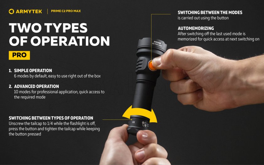 Torcia Armytek Prime C2 Pro Max a luce fredda