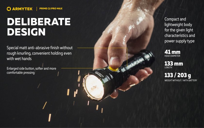 Torcia Armytek Prime C2 Pro Max a luce fredda