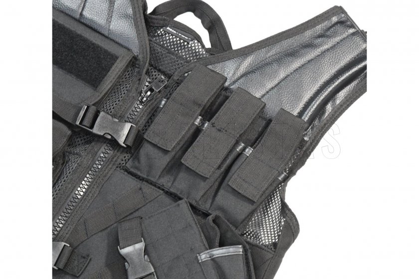 Gilet tattico Mil-Tec CROSSDRAW USMC nero