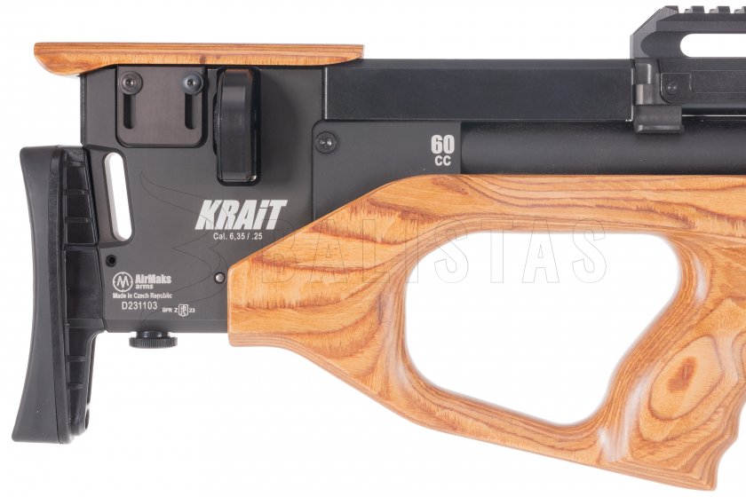 Carabina ad aria compressa AirMaks Krait WL 6,35mm Light Brown Lamino