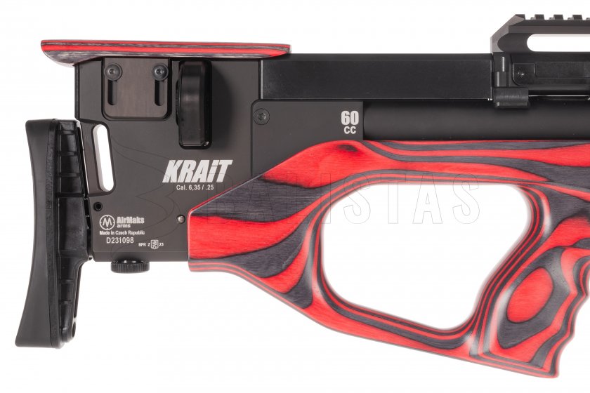 Carabina ad aria compressa AirMaks Krait WX 6,35mm Red Lamino