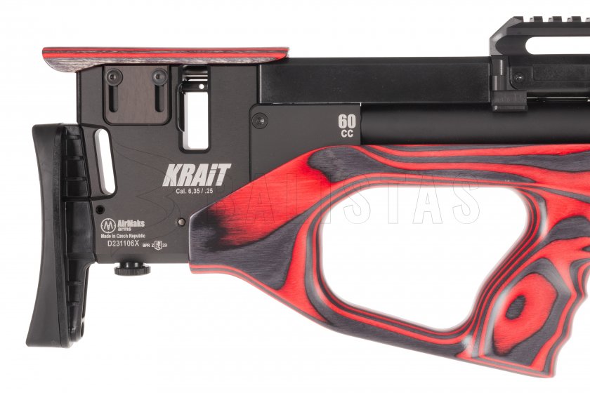 Carabina ad aria compressa AirMaks Krait WX Tube 6,35mm Red Lamino