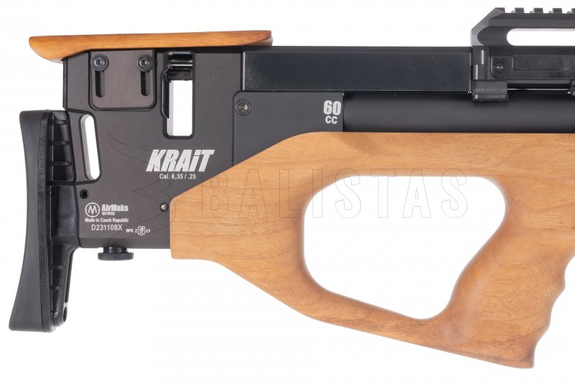 Carabina ad aria compressa AirMaks Krait WL Tube 6,35mm Walnut